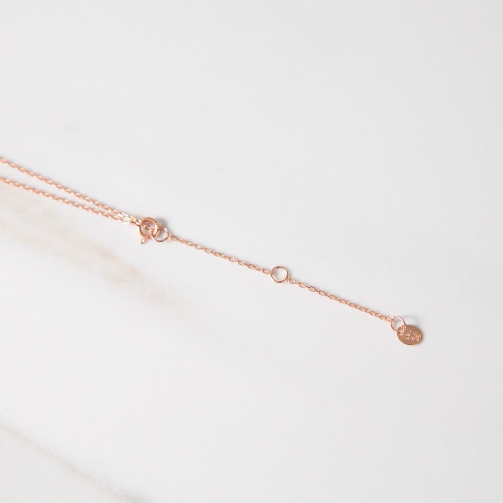 Turquoise Bar Necklace | Rose Gold 925 Silver - Picture 6 of 6